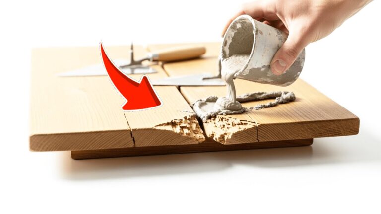 Réparez une table en bois en 5 minutes grâce au ciment : découvrez ma méthode rapide !