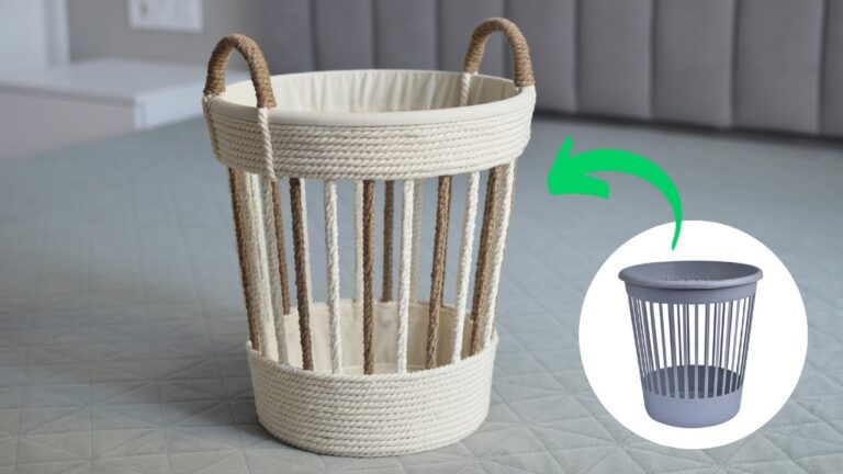Créez 5 paniers en corde DIY avec des seaux en plastique recyclés !