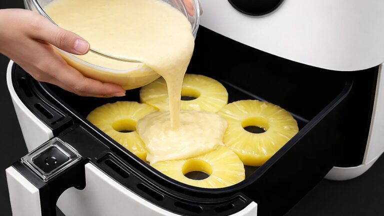 5 étapes pour un gâteau ananas ultra simple en Airfryer, sans four !