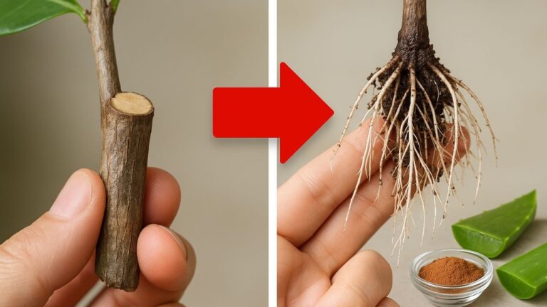 Découvrez 1 astuce infaillible pour faire enraciner un brin de plante facilement !