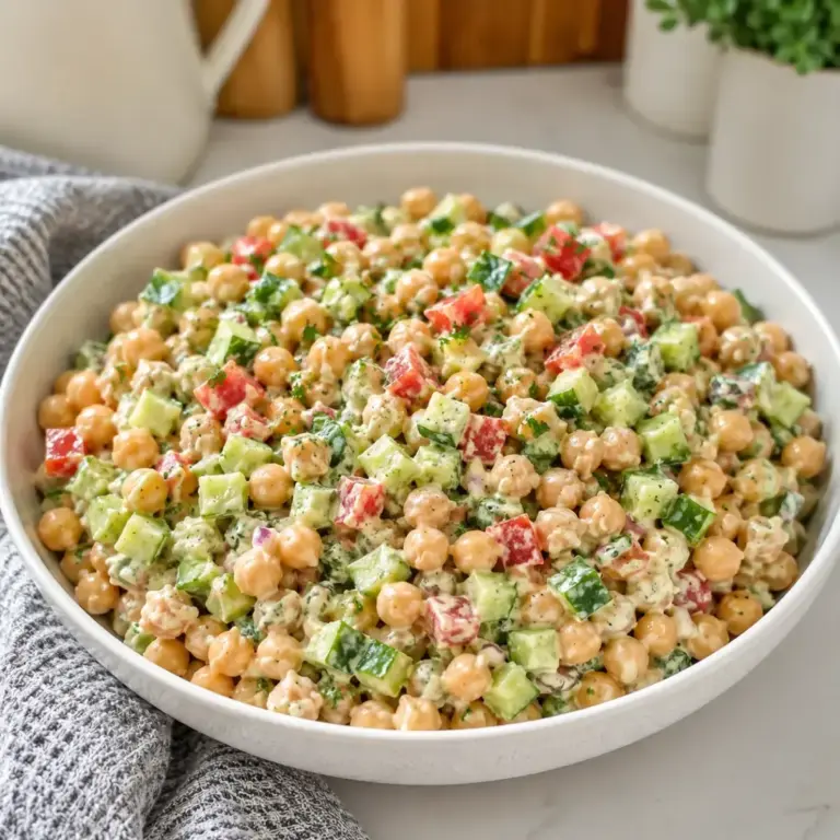 Salade de Pois Chiches et Concombre : Recette à la Sauce Yogourt Crémeuse