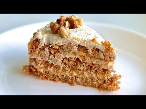 Pas de farine ! Gâteau aux carottes sans cuisson ! Pas d&rsquo;oeufs, pas de sucre, pas de beurre !