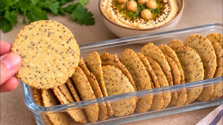 Encore meilleurs que les Pringles ! Crackers protéinés aux pois chiches, bien croustillants !